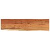 vidaXL Wall Shelf 80x20x2,5 cm Rectangular Solid Wood Acacia Live Edge