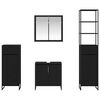 vidaXL Bathroom Furniture Set with Drawer Black Oak Engineered Wood