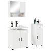 vidaXL Bathroom Furniture Set Wall-mounted 3 pcs White Engineered wood