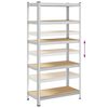 vidaXL 5-Layer Heavy-duty Shelf Silver Steel&Engineered Wood