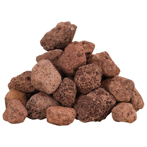 vidaXL Volcanic Rocks 10 kg Red 3-5 cm