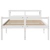 vidaXL Senior Bed with Headboard without Mattress White 160x200 cm