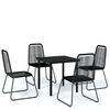 vidaXL 5 Piece Garden Dining Set Black