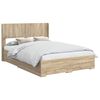 vidaXL Bed Frame with Storage and Headboard Sonoma Oak Engineered Wood