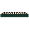 vidaXL Ottoman Bed Frame No Mattress Dark Green 200x200 cm Velvet