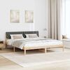 vidaXL Bed frame Brown and dark grey 180 x 200 cm Solid pine wood
