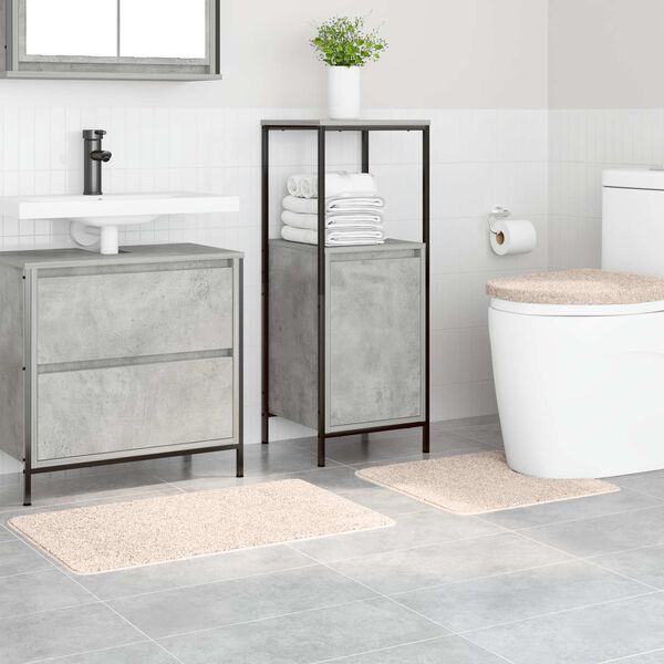 vidaXL Anti-slip Bath Mat Set 3 pcs Cream PP