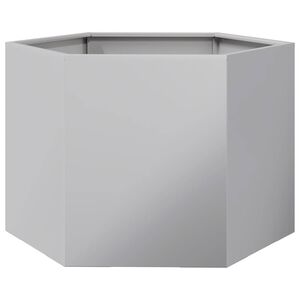 vidaXL Garden Planter Hexagon 69x60x45 cm Galvanized Steel
