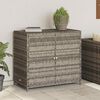 vidaXL Garden Storage Cabinet Grey 83x45x76 cm Poly Rattan
