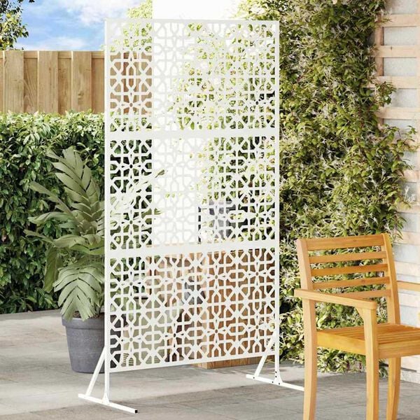 vidaXL Privacy Screen White Steel