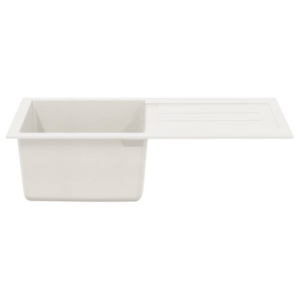 vidaXL Sink White 780 x 500 mm 80% Quartz and 20% Resin