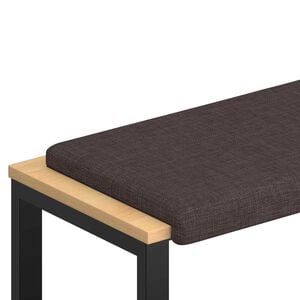 vidaXL Bench Cushion Fabric Dark Brown Depth 35 cm