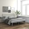 vidaXL Bed Frame without Mattress White Metal 200x200 cm