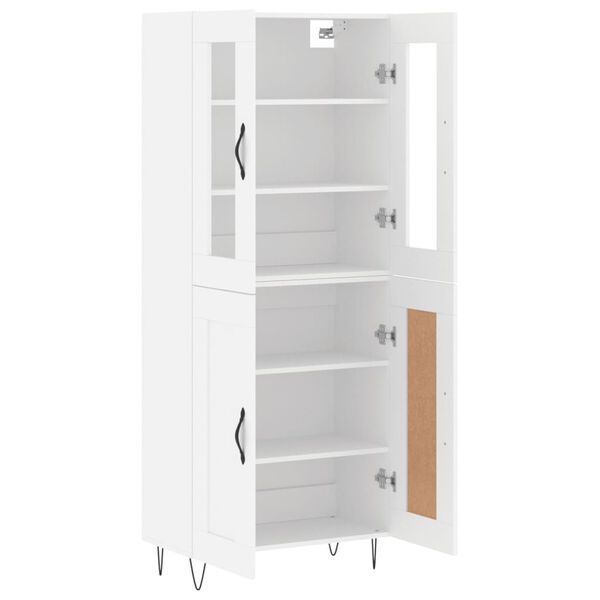 vidaXL Highboard White 69.5x34x180 cm Engineered Wood
