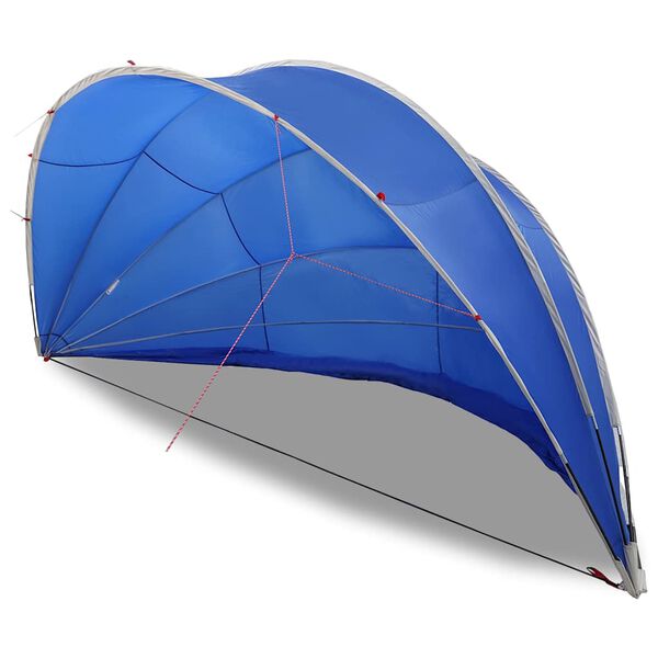 vidaXL Pool Dome Folding Manual Blue 592 x 590 x 275 cm