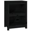 vidaXL Book Cabinet | Black | Solid pine wood | Compact | Book Cabinet