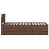 vidaXL Daybed Manual Brown Oak and Black 100 x 200 cm Engineered Wood