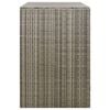 vidaXL Double Wheelie Bin Shed Grey 140x80x117 cm Poly Rattan