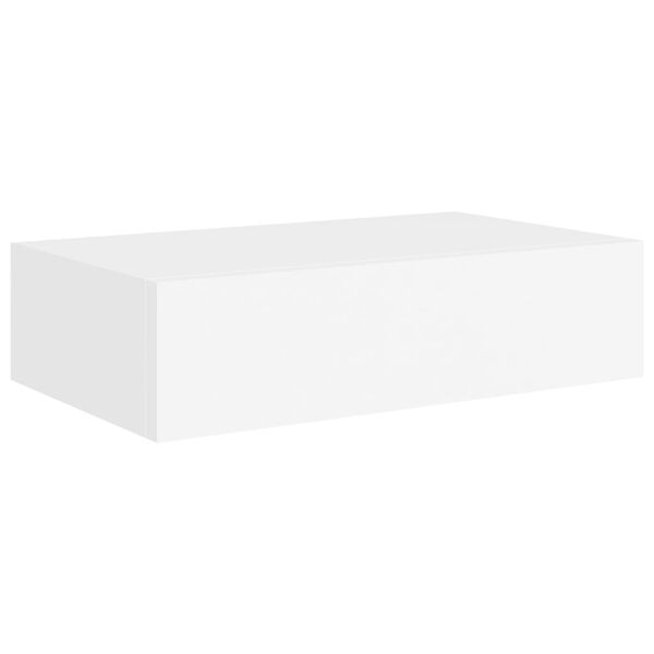 vidaXL Wall-mounted Drawer Shelf White 40x23.5x10 cm MDF