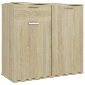 vidaXL Sideboard Sonoma Oak 80x36x75 cm Engineered Wood