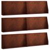 vidaXL Retaining Wall 6 pcs 80 x 12 x 50 cm Weathering Steel Rusty