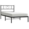 vidaXL Metal Bed Frame without Mattress with Headboard Black 80x200cm