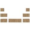 vidaXL TV Cabinet Set Wall-mounted 8 pcs Artisan Oak Engineered Wood