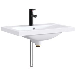 vidaXL Bathroom Wash Basin Matte Black 61 x 40 x 16.5 cm Metal
