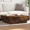 vidaXL Coffee Table Smoked Oak 90x90x28 cm Engineered Wood