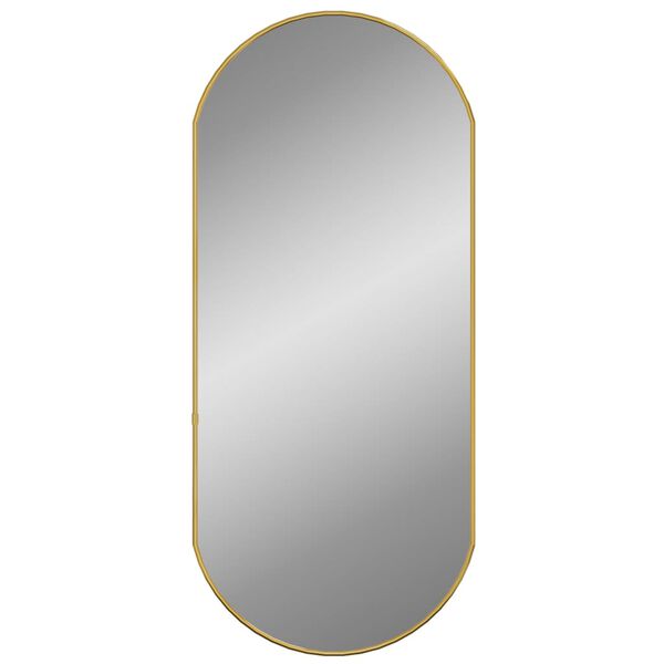 vidaXL Wall Mirror Gold 80x35 cm Oval
