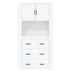 vidaXL Highboard High Gloss White Engineered Wood