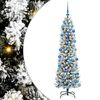 vidaXL Artificial Christmas Tree with 300 LEDs with Stand White 180 cm