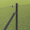 vidaXL Fence Post Grey 50 x 1.5 m (16 x 16 mm mesh) Steel and PVC