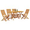 vidaXL Garden Dining Set Folding 5 pcs Brown Solid acacia wood