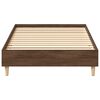 vidaXL Bed Frame No Mattress Brown Oak 100x200 cm Engineered Wood