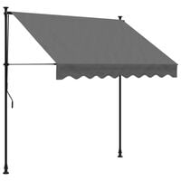 vidaXL Retractable Awning Anthracite 200x150 cm Fabric and Steel