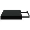 vidaXL Floating Wall Shelf High Gloss Black 23x23.5x3.8 cm MDF