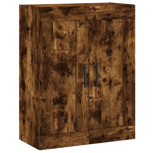 vidaXL Wall Mounted Cabinet Smoked Oak 69.5x34x90 cm Engineered Wood