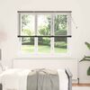 vidaXL Window Blind with Curtains Manual Black Aluminium