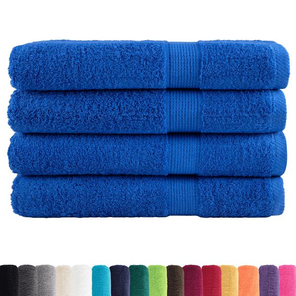 vidaXL Premium Towels "SOLUND" 4 pcs Blue 100x200 cm 600 gsm