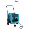 vidaXL Pet Bike Trailer Blue and Black Oxford Fabric and Iron