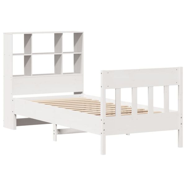 vidaXL Bed Frame without Mattress White 90x200 cm Solid Wood Pine