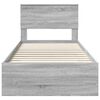 vidaXL Bed Frame with Drawer Grey Sonoma 90 x 200 cm Engineered Wood