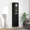 vidaXL Highboard Black Oak 34.5 x 34 x 180 cm Engineered Wood