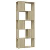 vidaXL Book Cabinet Room Divider Sonoma Oak 60x24x155 cm