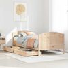 vidaXL Bed Frame without Mattress 100x200 cm Solid Wood Pine