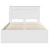 vidaXL Bed Frame with Headboard White 120 x 200 cm Solid Pine Wood