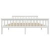 vidaXL Bed Frame without Mattress White Solid Pine Wood 180x200 cm Super King