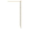 vidaXL Walk-in Shower Wall Gold 100 x 195 cm Tempered Glass