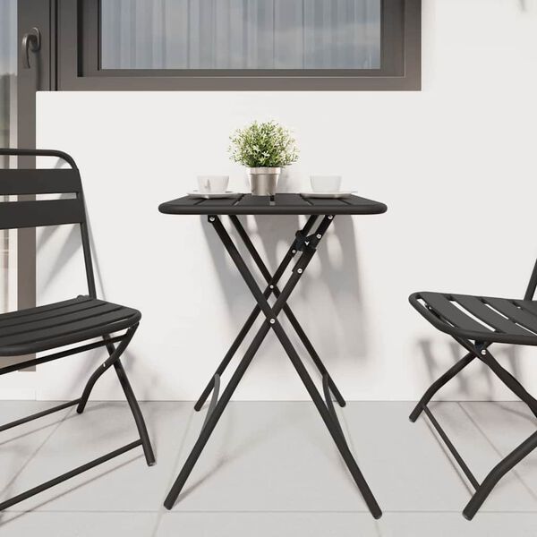 vidaXL Garden Table Anthracite 55 x 55 x 73 cm Powder-coated Steel